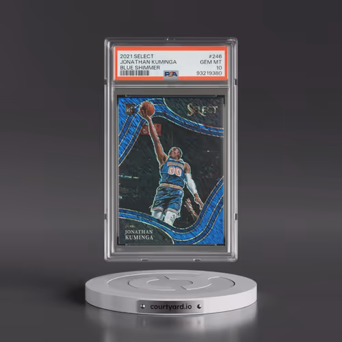 2021 Panini Select #246 Jonathan Kuminga - Blue Shimmer (PSA 10 GEM MINT)