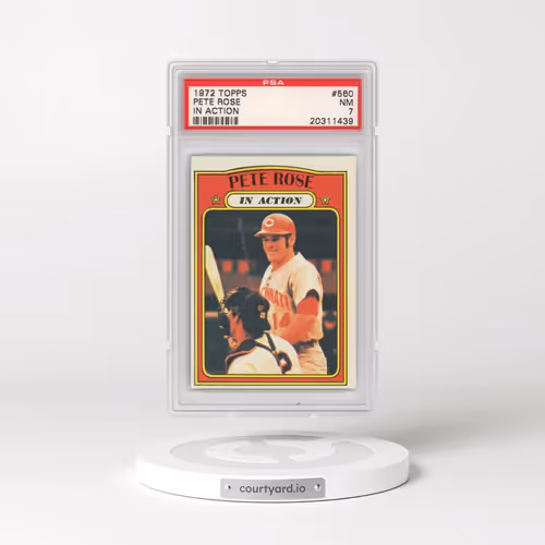 1972 Topps #560 Pete Rose - In Action (PSA 7 NM)