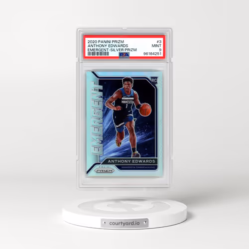 2020 Panini Prizm Emergent #3 Anthony Edwards - Silver Prizm (PSA 9 MINT)