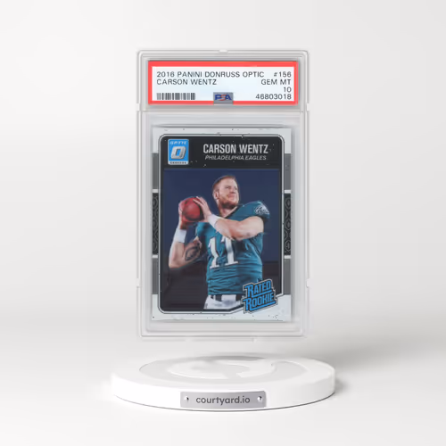 2016 Panini Donruss Optic #156 Carson Wentz (PSA 10 GEM MINT)