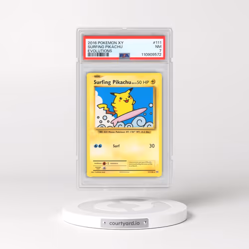 2016 Pokémon XY Evolutions #111 Surfing Pikachu (PSA 7 NM)