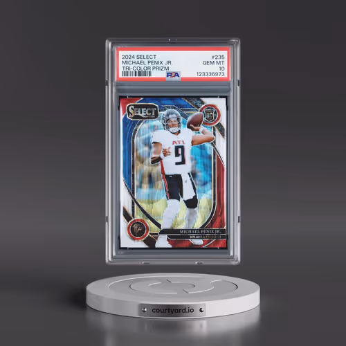 2024 Panini Select #235 Michael Penix Jr. - Tri-Color Prizm (PSA 10 GEM MINT)