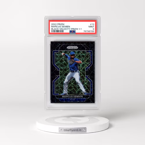 2022 Panini Prizm #13 Marcus Semien - Black Velocity Prizm 1/1 (PSA 9 MINT)