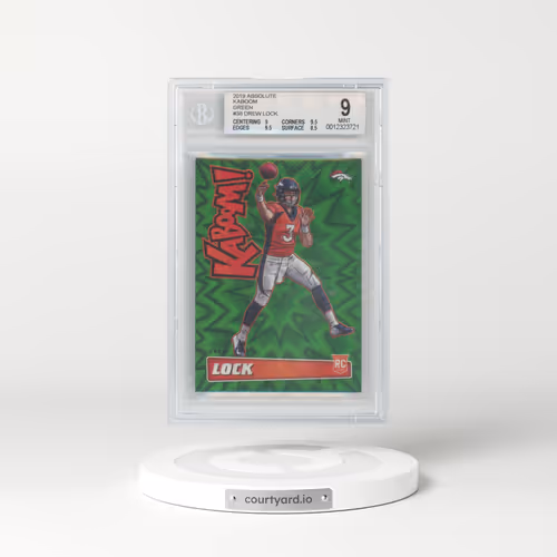 2019 Absolute Kaboom Green #38 Drew Lock (BGS 9 MINT)