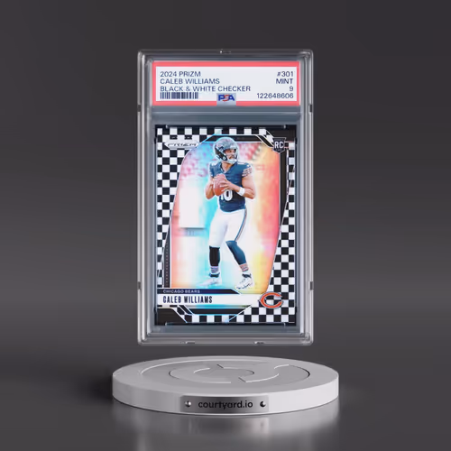 2024 Panini Prizm #301 Caleb Williams - Black & White Checker (PSA 9 MINT)