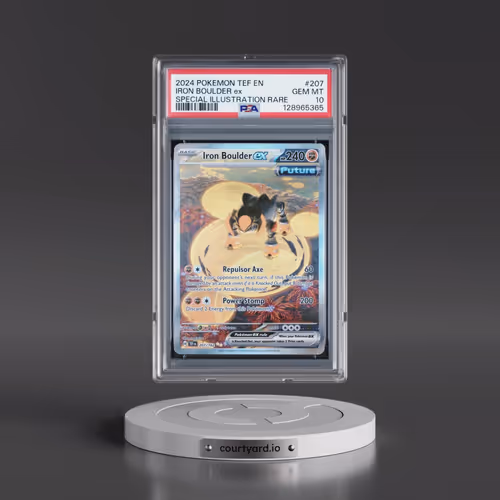 2024 Pokémon Tef EN-Temporal Forces #207 Iron Boulder EX - Holo Special Illustration Rare (PSA 10 GE