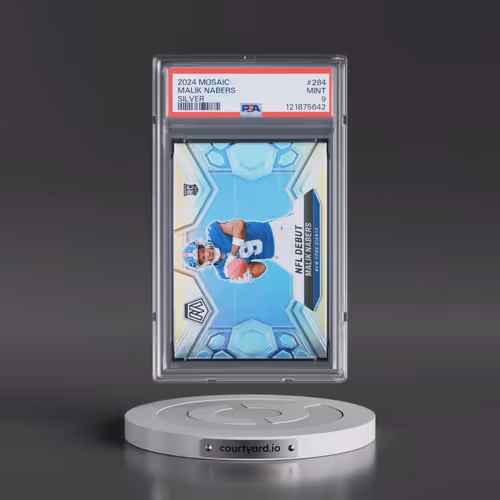 2024 Panini Mosaic #284 Malik Nabers - Silver (PSA 9 MINT)