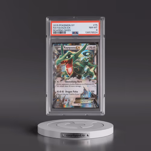 2015 Pokémon XY Roaring Skies #75 Rayquaza EX - Holo (PSA 8 NM-MT)