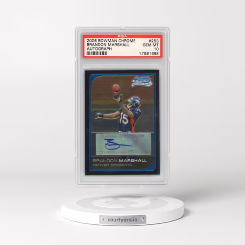 2006 Bowman Chrome #253 Brandon Marshall - Autograph (PSA 10 GEM MINT)