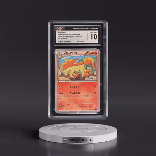 2016 Fever-Burst Fighter - XY11 (Purple) #007/054 Rapidash - 1st Edition (CGC 10 GEM MINT)