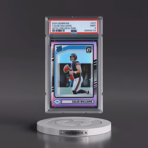 2024 Panini Donruss #327 Caleb Williams - Optic Preview-Pink (PSA 9 MINT)