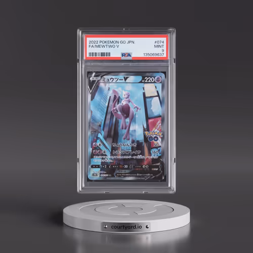 2022 Pokémon Go #074 Mewtwo V - Holo Full Art (PSA 9 MINT)