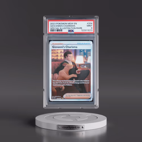 2023 Pokémon Mew EN-151 #204 Giovanni's Charisma - Special Illustration Rare (PSA 9 MINT)