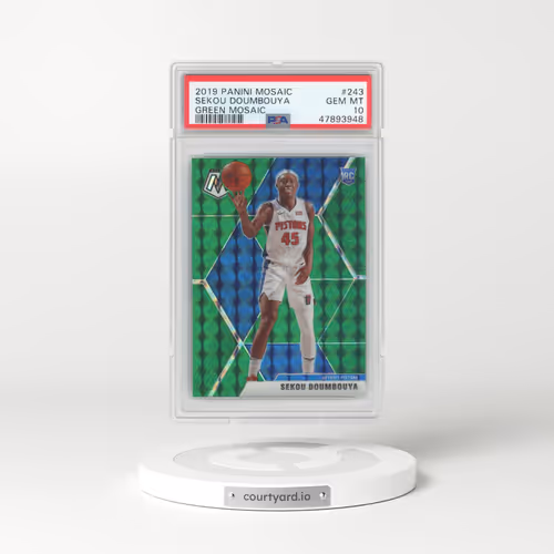 2019 Panini Mosaic #243 Sekou Doumbouya - Green Mosaic (PSA 10 GEM MINT)
