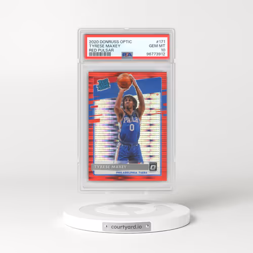 2020 Panini Donruss Optic #171 Tyrese Maxey - Red Pulsar (PSA 10 GEM MINT)