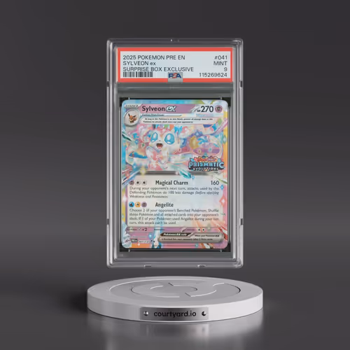 2025 Pokémon Pre EN-Prismatic Evolutions #041 Sylveon EX - Holo Surprise Box Exclusive (PSA 9 MINT)