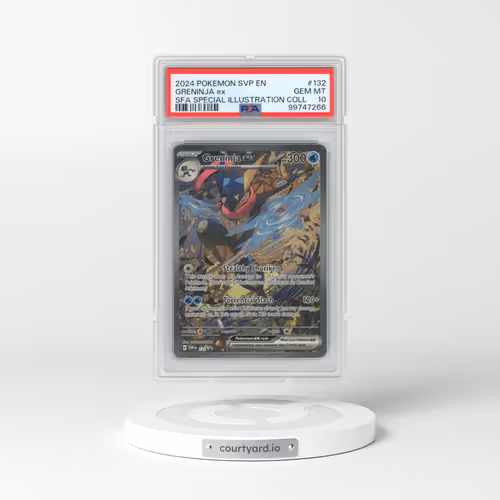 2024 Pokémon Svp EN-SV Black Star Promo #132 Greninja EX - Holo Shrouded Fable Special Illustration Collection (PSA 10 GEM MINT)