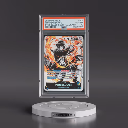 2024 One Piece Ultra Deck ST13-the Three Brothers #002 Portgas D. Ace - Black & White Alternate Art
