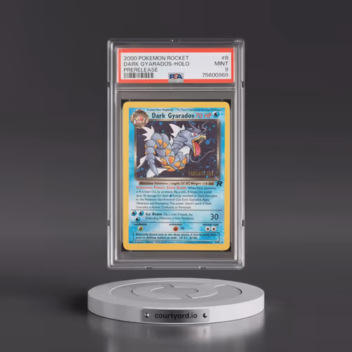 2000 Pokémon Rocket #8 Dark Gyarados - Holo Prerelease (PSA 9 MINT)