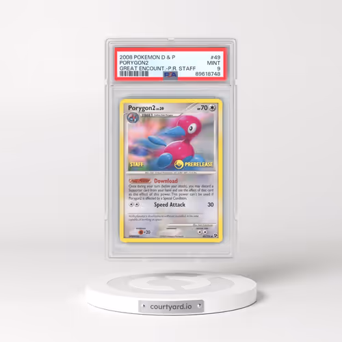 2008 Pokémon Diamond & Pearl Great Encounters #49 PORYGON2 - Prerelease-Staff (PSA 9 MINT)