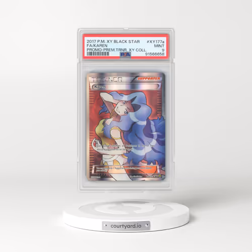 2017 Pokémon XY Black Star Promo #XY177a Karen - Full Art Premium Trainer XY Collection (PSA 9 MINT)