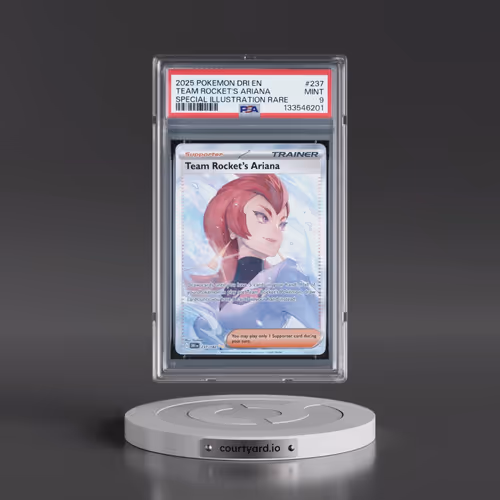 2025 Pokémon Dri EN-Destined Rivals #237 Team Rocket's Ariana - Special Illustration Rare (PSA 9 MIN