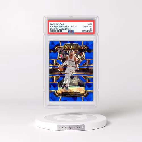 2023 Panini Select #87 Victor Wembanyama - Blue Cracked Ice (PSA 10 GEM MINT)