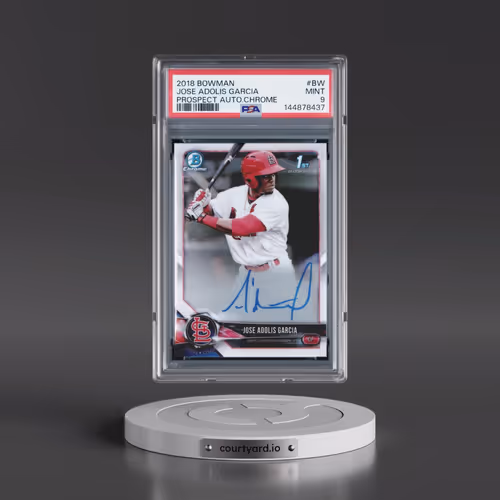 2018 Bowman Prospect Autographs Chrome #BW Jose Adolis Garcia (PSA 9 MINT)