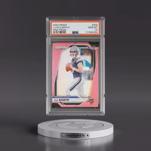 2024 Panini Prizm #400 JJ McCarthy - Pink Prizm (PSA 10 GEM MINT)