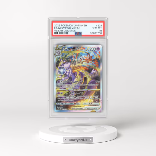2022 Pokémon Sword & Shield Vstar Universe #221 Mewtwo Vstar - Full Art (PSA 10 GEM MINT)