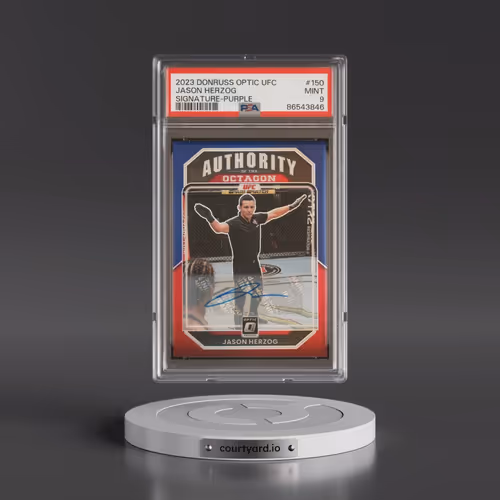 2023 Panini Donruss Optic UFC #150 Jason Herzog - Signature-Purple (PSA 9 MINT)