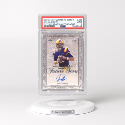 2020 Leaf Ultimate Draft Future Stars Autographs #JB1 Joe Burrow (PSA 9 MINT)