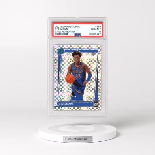 2021 Panini Donruss Optic #168 Tre Mann - Checkerboard (PSA 10 GEM MINT)