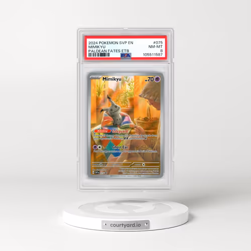 2024 Pokémon Svp EN-SV Black Star Promo #075 Mimikyu - Paldean Fates Elite Trainer Box (PSA 8 NM-MT)