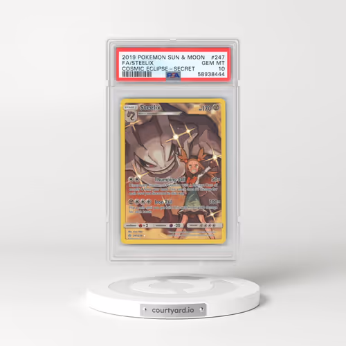 2019 Pokémon Sun & Moon Cosmic Eclipse #247 Steelix - Full Art Secret (PSA 10 GEM MINT)