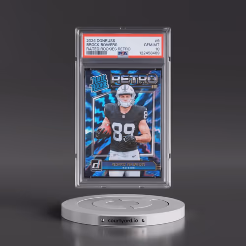 2024 Panini Donruss Rated Rookies Retro #9 Brock Bowers (PSA 10 GEM MINT)