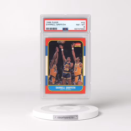 1986 Fleer #42 Darrell Griffith (PSA 8 NM-MT)