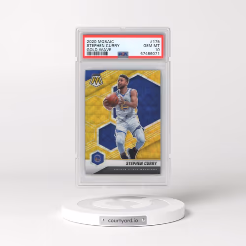 2020 Panini Mosaic #175 Stephen Curry - Gold Wave (PSA 10 GEM MINT)