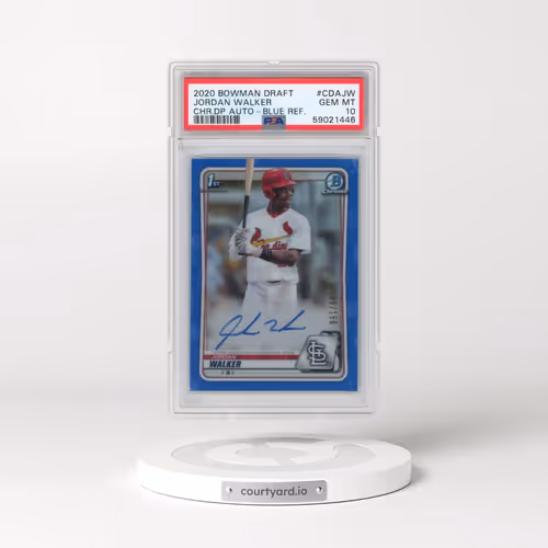 2020 Bowman Draft Chrome Draft Picks Autographs #CDAJW Jordan Walker - Blue Refractor (PSA 10 GEM MI