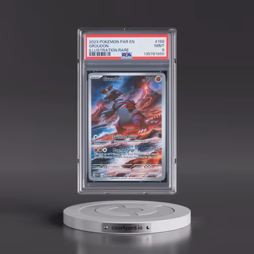 2023 Pokémon Par EN-Paradox Rift #199 Groudon - Illustration Rare (PSA 9 MINT)