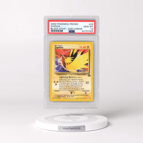 2000 Pokémon Promo Black Star #23 Zapdos - Toshinao Aoki Error (PSA 10 GEM MINT)