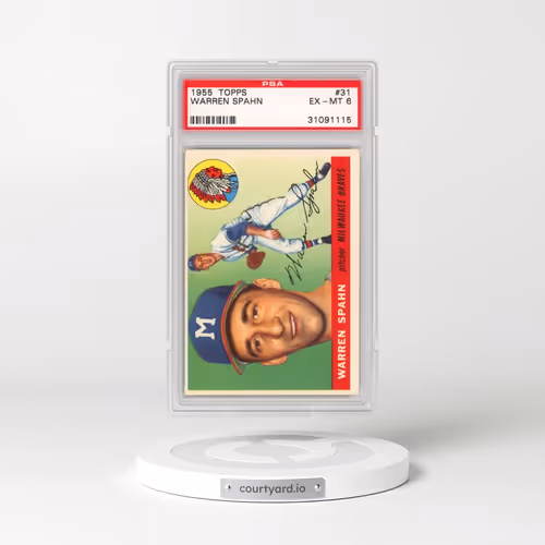 1955 Topps #31 Warren Spahn (PSA 6 EX-MT)