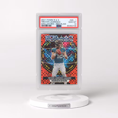 2021 Panini Rookies & Stars Stellar Rookies #SR-1 Trevor Lawrence - Red Plaid (PSA 10 GEM MINT)