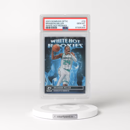 2023 Panini Donruss Optic White Hot Rookies #10 Brandon Miller (PSA 10 GEM MINT)