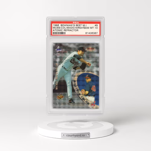 1996 Bowman's Best Mirror Image #9 Colo/Madd/Muss/Wrig - Atomic Refractor (PSA 10 GEM MINT)