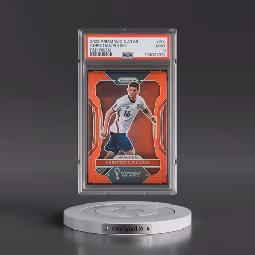 2022 Panini Prizm World Cup Qatar #201 Christian Pulisic - Red Prizm (PSA 9 MINT)