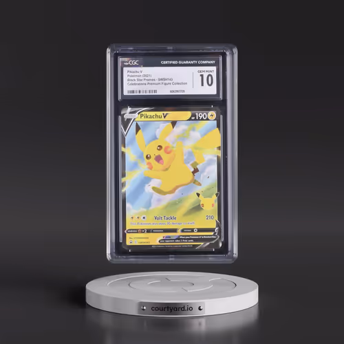 2021 Pokémon Swsh Black Star Promo #143 Pikachu V - Holo Pikachu Vmax Box (CGC 10 GEM MINT)