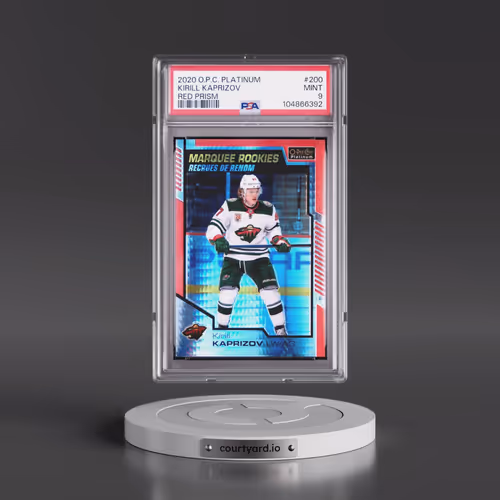 2020 O-Pee-Chee Platinum #200 Kirill Kaprizov - Red Prism (PSA 9 MINT)