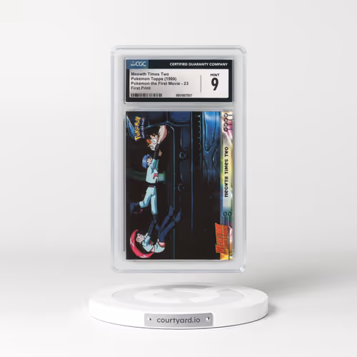 1999 Pokémon the First Movie #23 Meowth Times Two - First Print (Blue Topps Logo) (CGC 9 MINT)