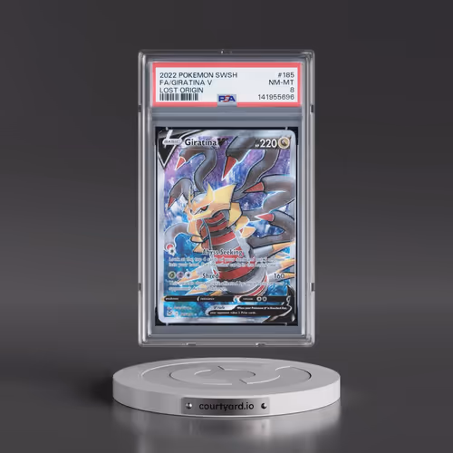 2022 Pokémon Sword & Shield Lost Origin #185 Giratina V - Holo Full Art (PSA 8 NM-MT)
